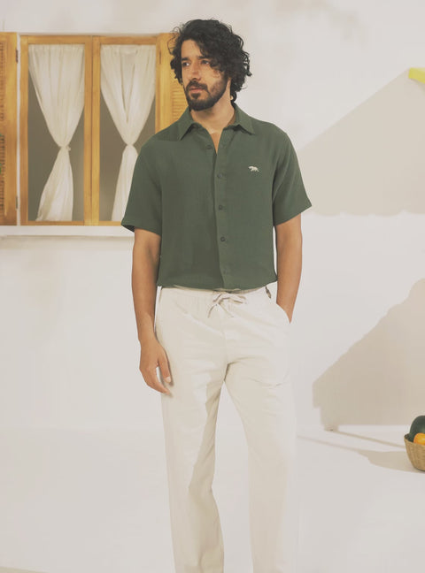 Kotor Olive Cotton Shirt