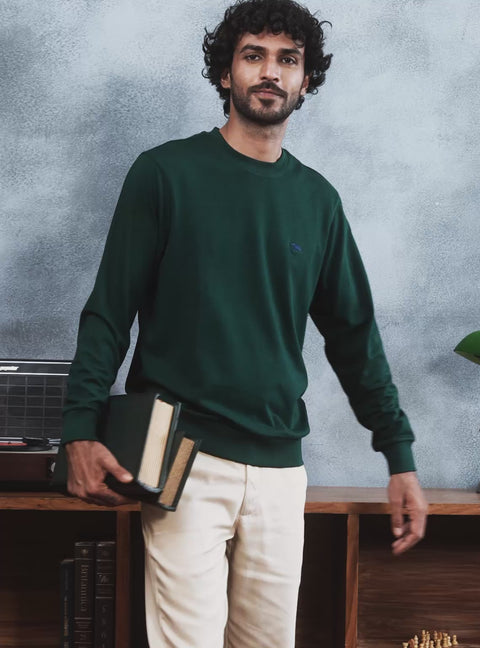 Tempo Teal Cotton Sweatshirt