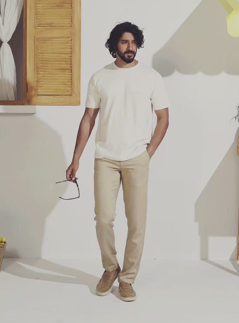 Formentera Off-White Cotton Crewneck