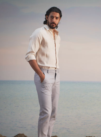 Sand Beige Linen Shirt