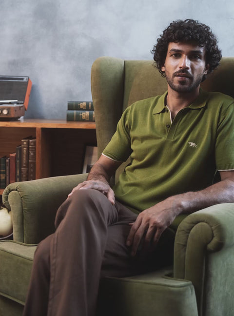 Wildcard Olive Cotton Polo