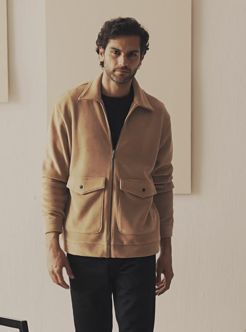 Nutmeg Brown Poly Rich Jacket