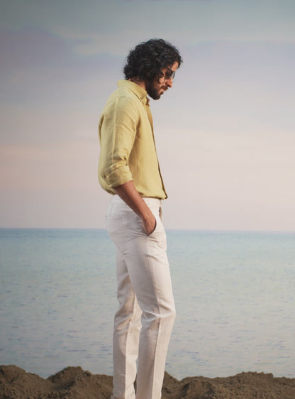 Reef Olive Linen Shirt