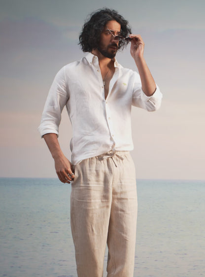 Moon White Linen Shirt
