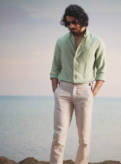 Tide Green Linen Shirt