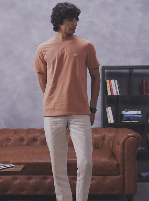 Cocoa Brown Cotton Crewneck