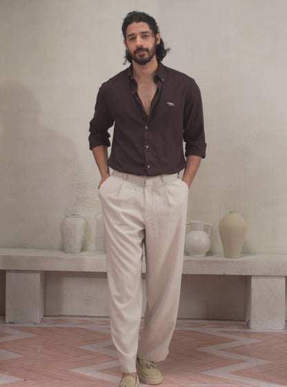 Drift Brown Linen Shirt