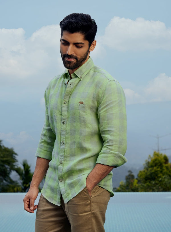 Ooty Green Check Shirt
