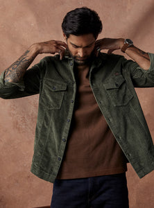 Storm Green Corduroy Overshirt