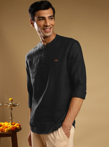 Onyx Linen Popover Shirt