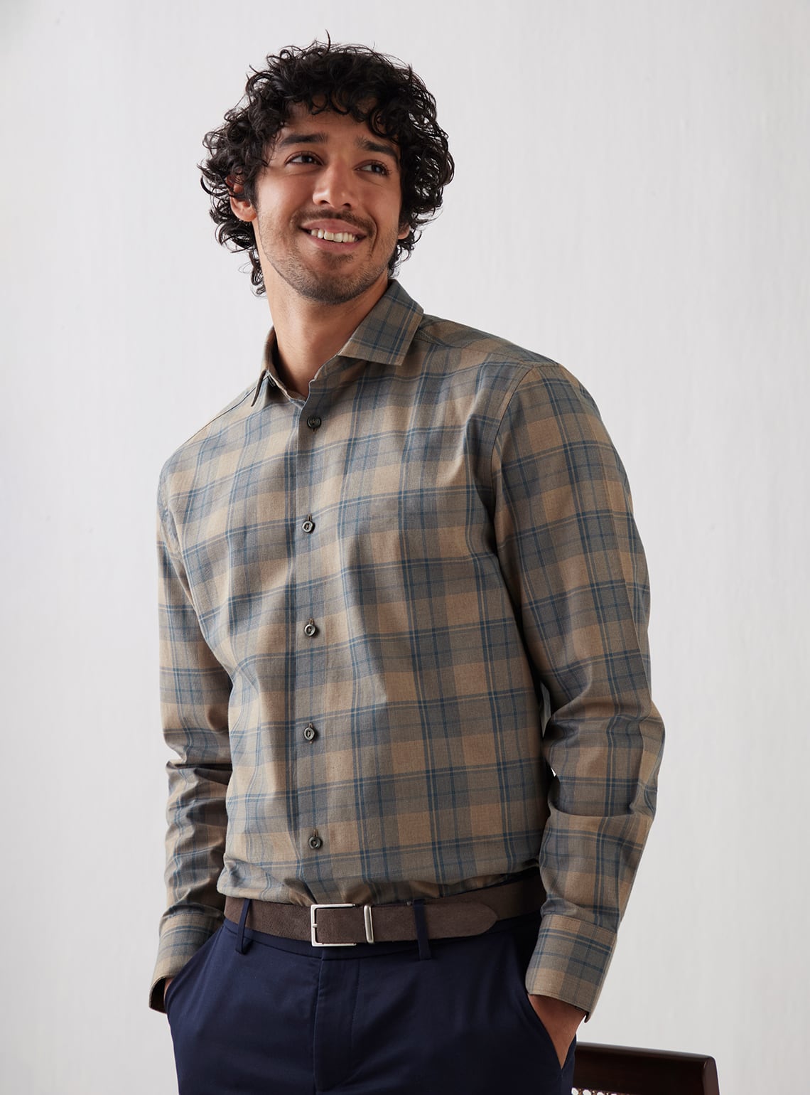 Desert Bison Grid Shirt