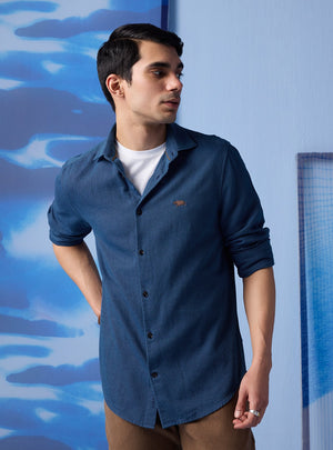 Prussian Dobby Indigo Shirt