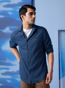 Prussian Dobby Indigo Shirt