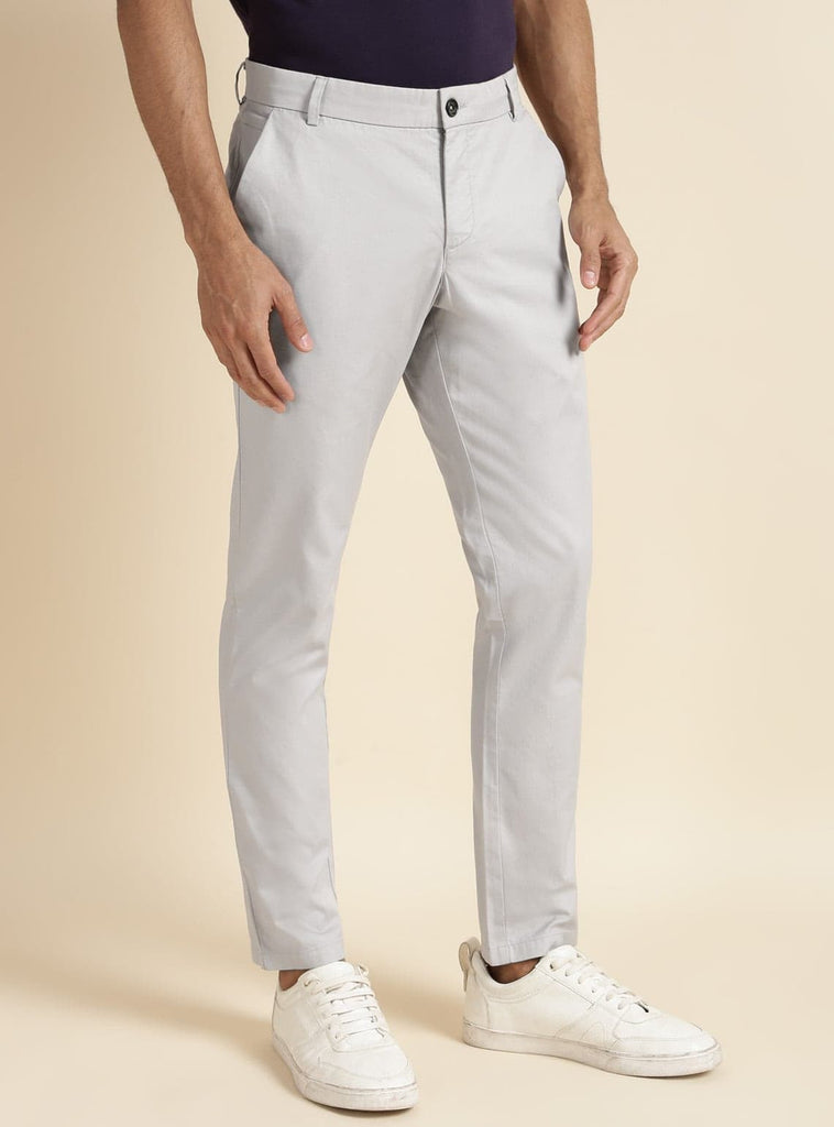 Buy Grey Mist Chino | Casual Grey Solid Chinos for Men Online | Andamen