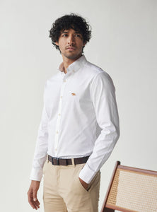 Essential White - Tan Mark Shirt