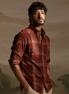 Firebrick Corduroy Shirt
