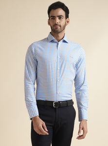 Light Cerulean Check Shirt