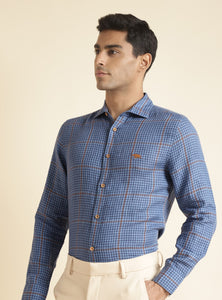 Aegean Blue Linen Shirt