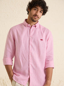 Pink Flamingo Linen Shirt