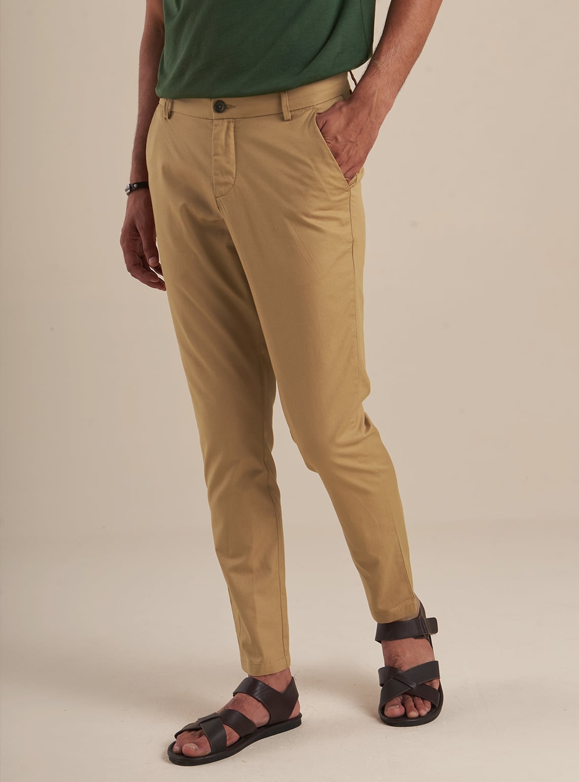 Buy online Brown Cotton Chinos Casual Trousers from Bottom Wear for Men by  Ad By Arvind for ₹1219 at 47% off | 2024 Limeroad.com