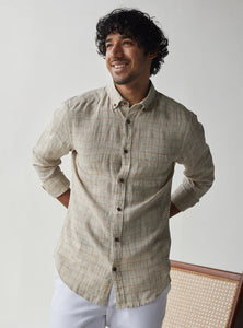 Khaki Stone Grid Shirt