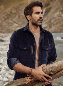 Valhalla Navy Corduroy Overshirt