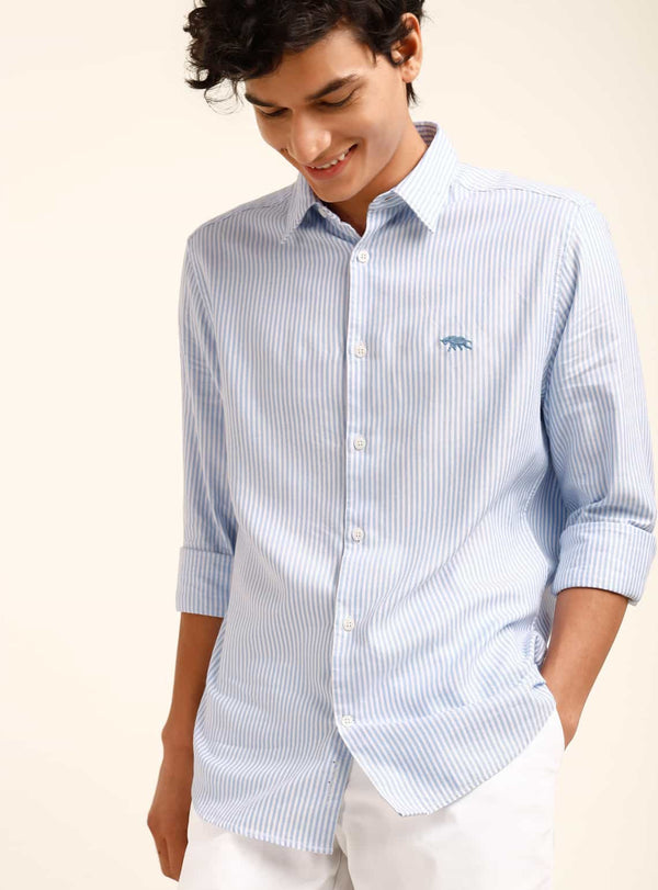 Sky Blue Stripe Shirt
