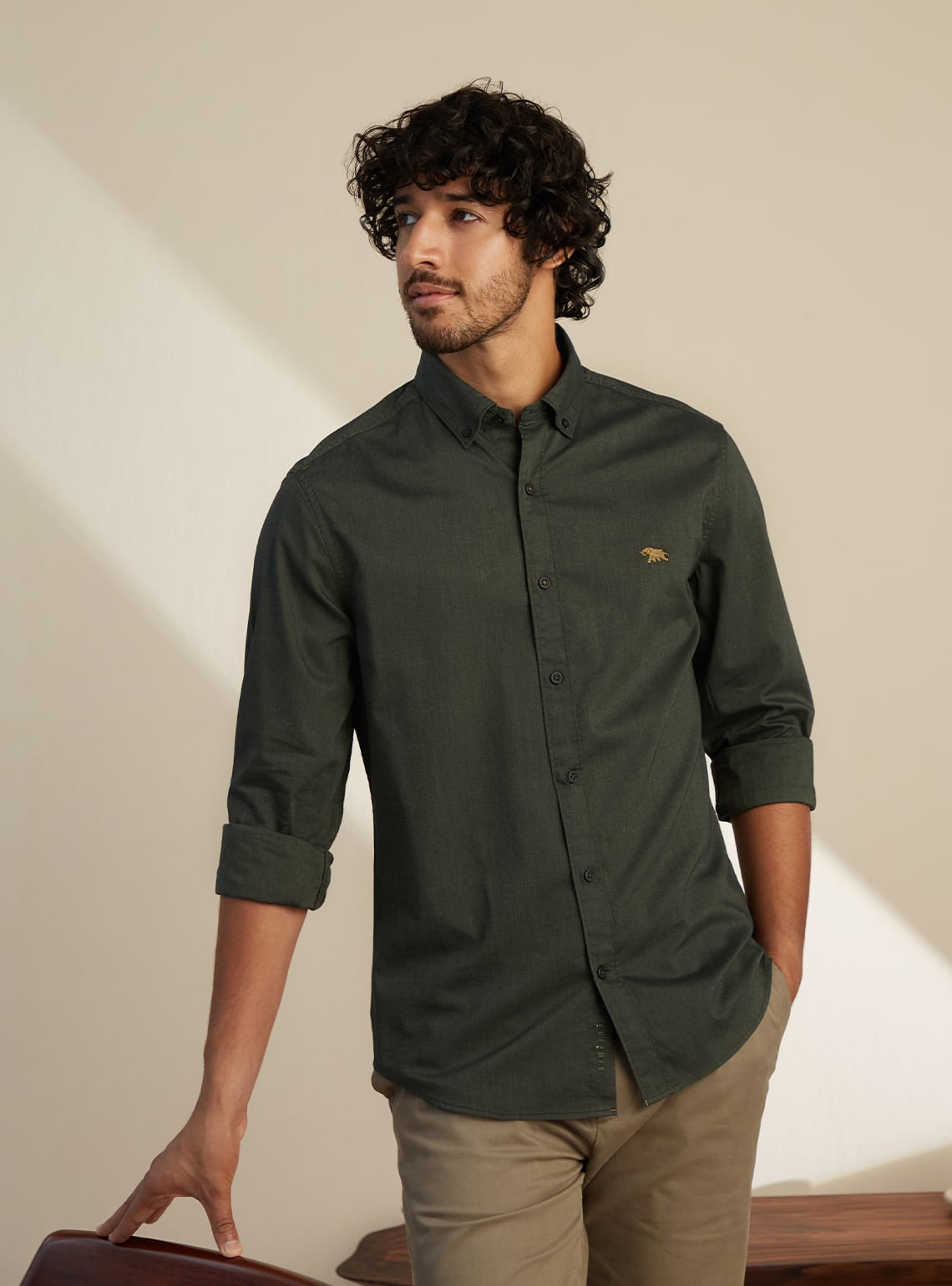 Dark Olive Oxford Shirt