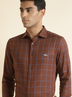 Cool Cinnamon Grid Shirt