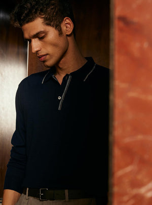 Sapphire Merino Polo