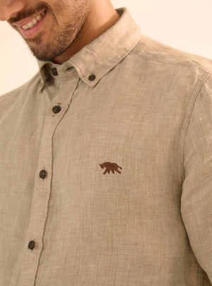 Keystone Beige Linen Shirt