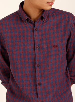Indigo Mauve Check Shirt