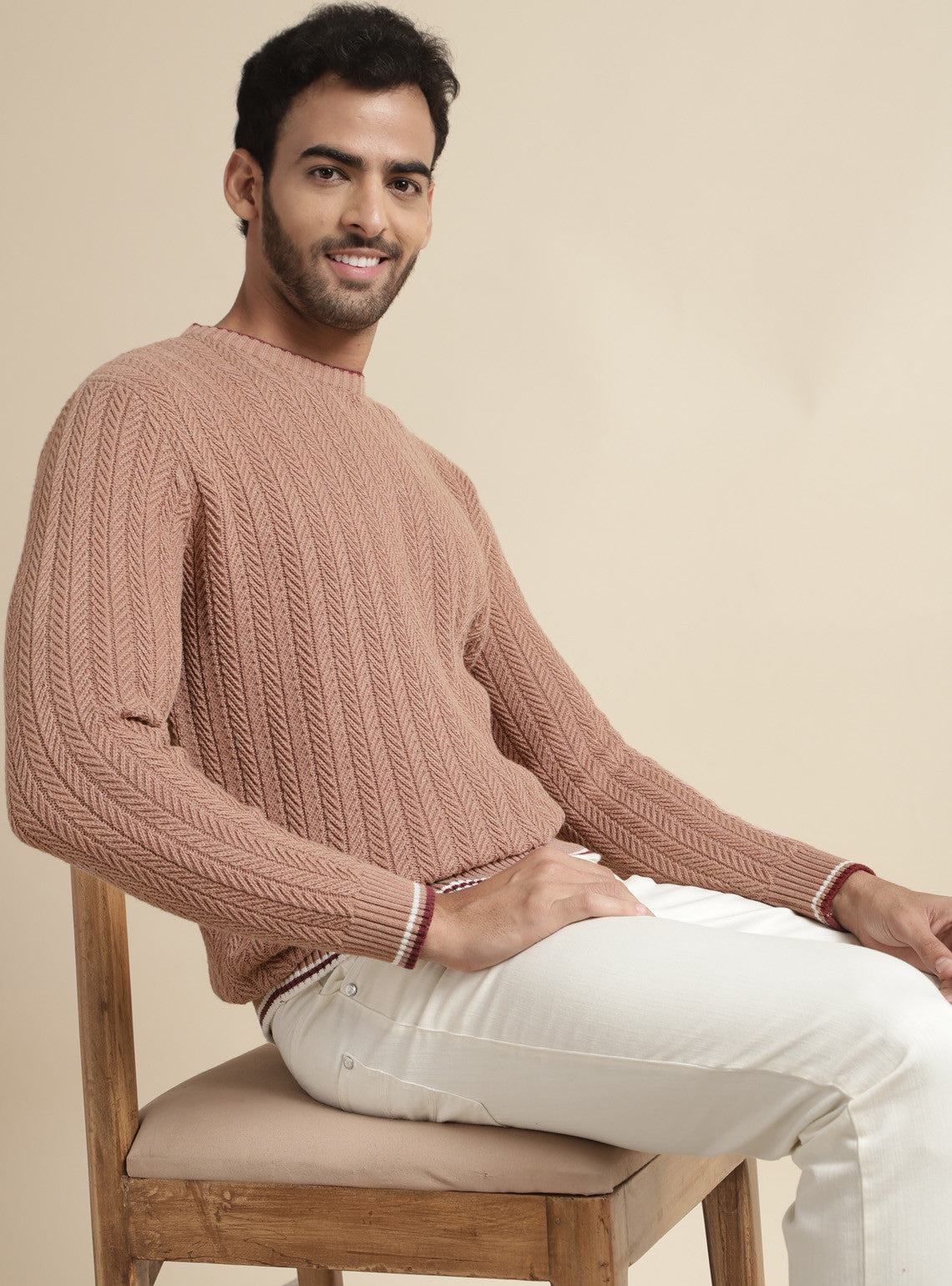 Beige Coral Pullover