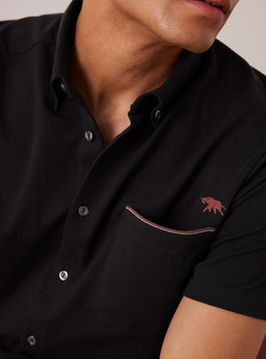 Opal Black Knit Shirt