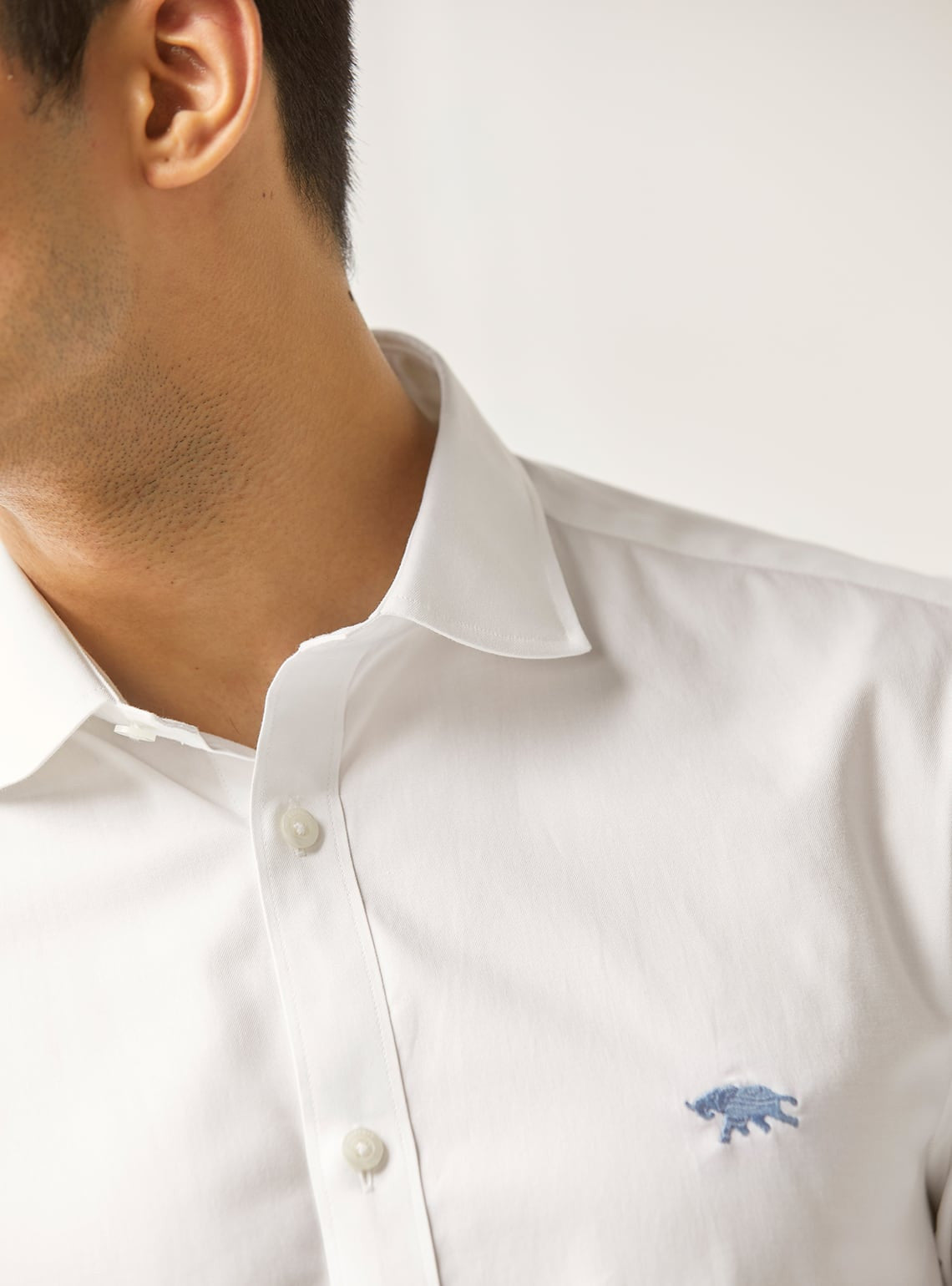 Alp White Shirt - Blue Mark