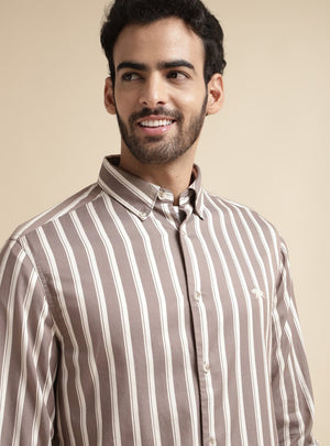 Cedar Brown Stripe Shirt
