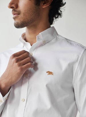 Essential White - Tan Mark Shirt