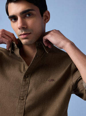 Moss Brown Indigo Shirt