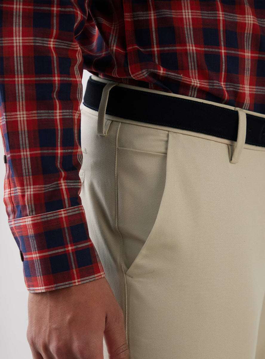 Buy Kangaroo Chino Semi casual Khaki Dobby Chinos for Men Online Andamen