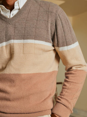 Taupe Cashmere Blend Pullover