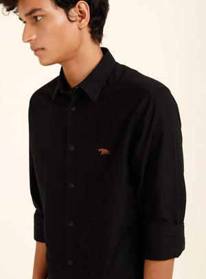 Jet Black Oxford Shirt
