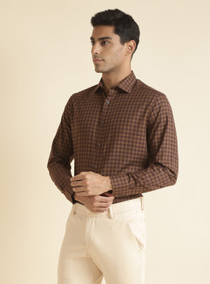 Tawny Brown Check Shirt