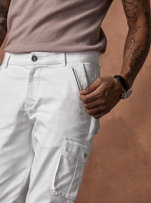 Iron White Cargo Pant