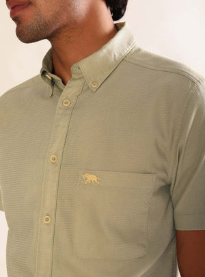 Dark Moss Dobby Shirt