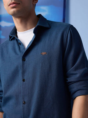 Prussian Dobby Indigo Shirt
