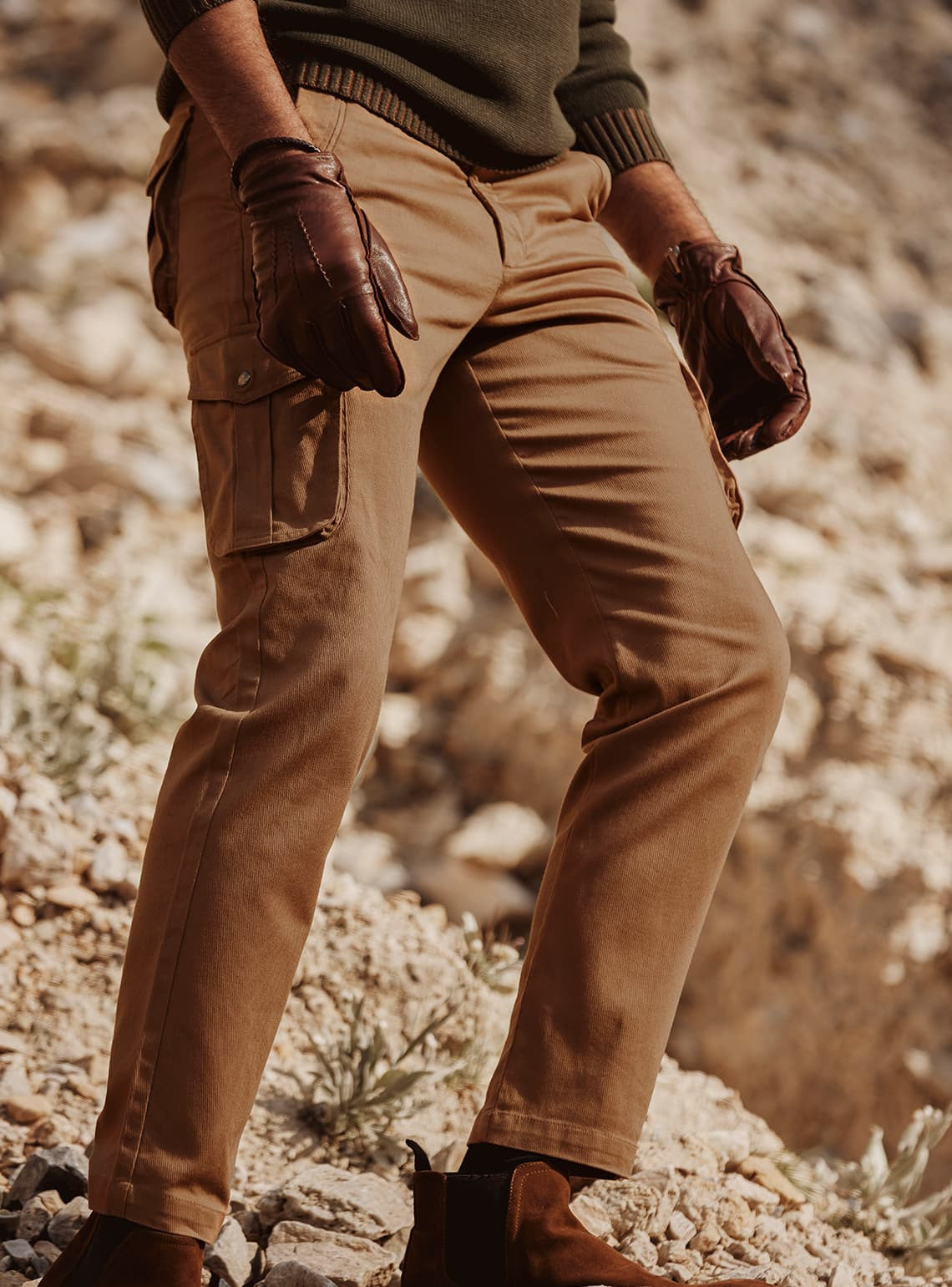 Khaki Derby Cargo Pant - Main Image