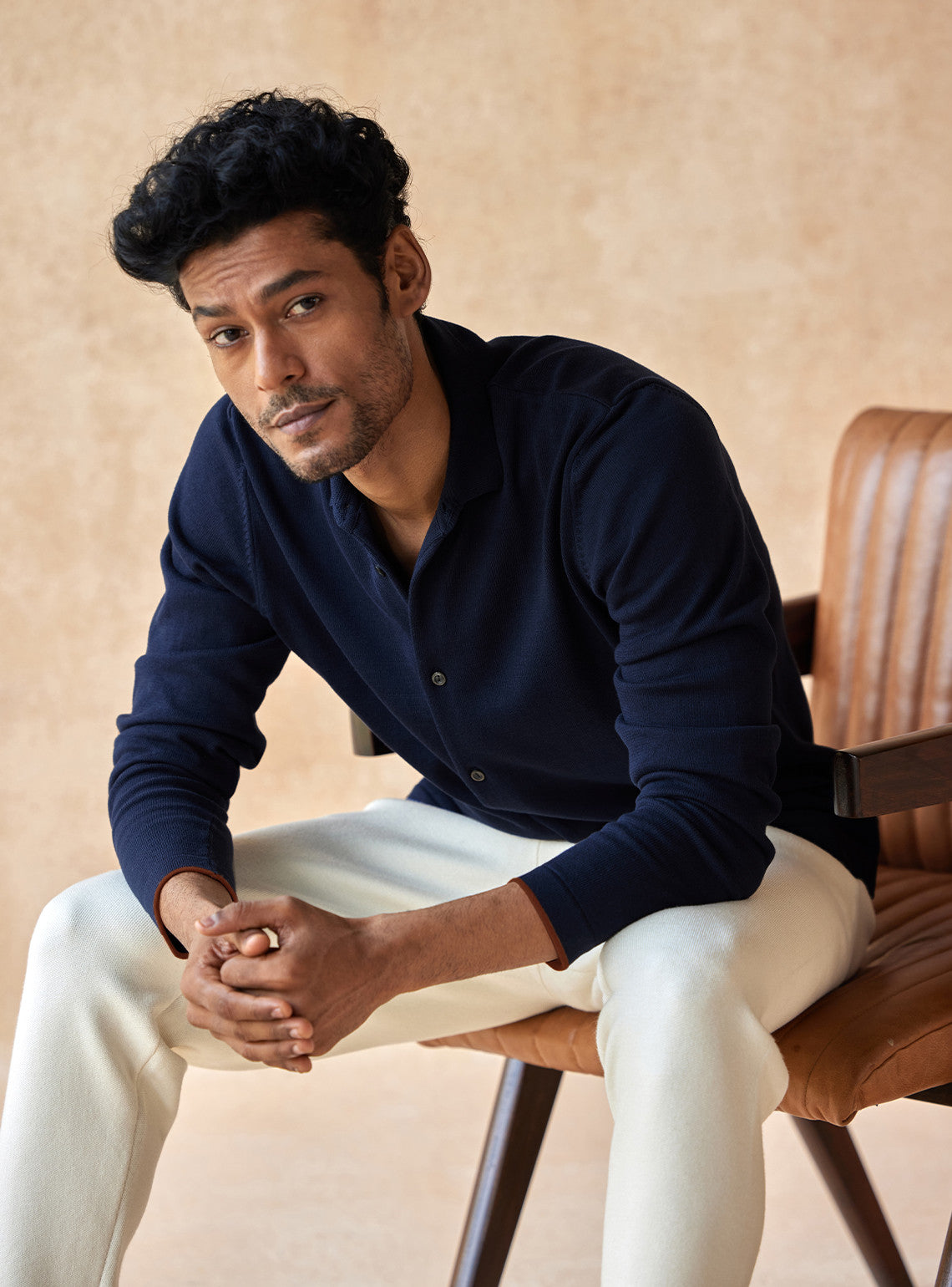 Andamen Navy Knit Shirt