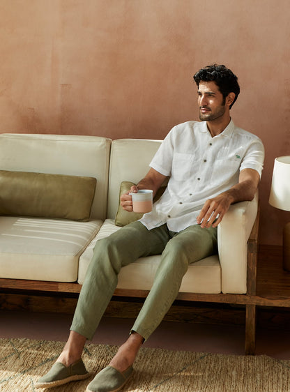 Daffodil Linen Half Shirt