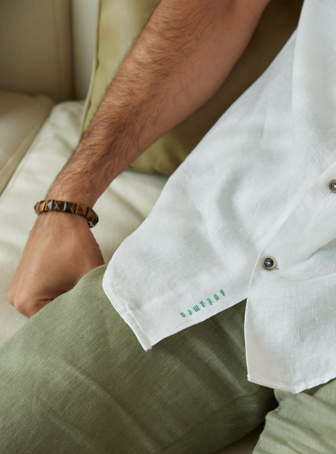 Daffodil Linen Half Shirt