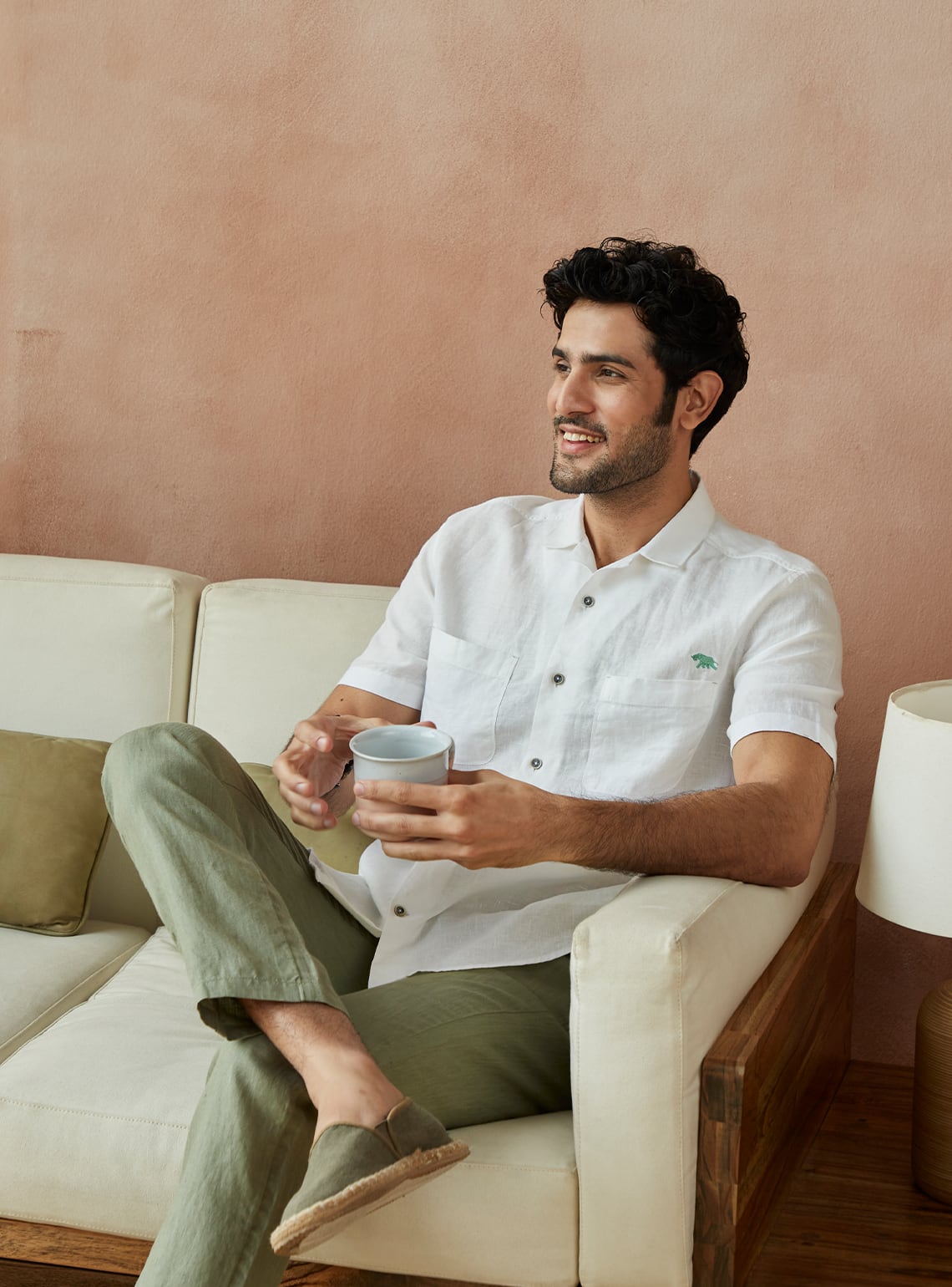 Daffodil Linen Half Shirt